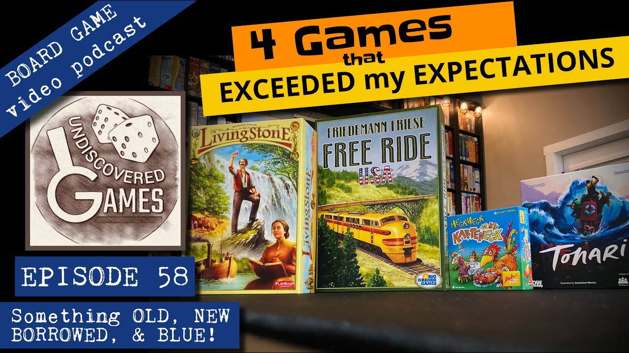 BOARD GAMES that EXCEEDED EXPECTATIONS Livingstone Free Ride USA Heckmeck am Karteneck Tonari REVIEW
