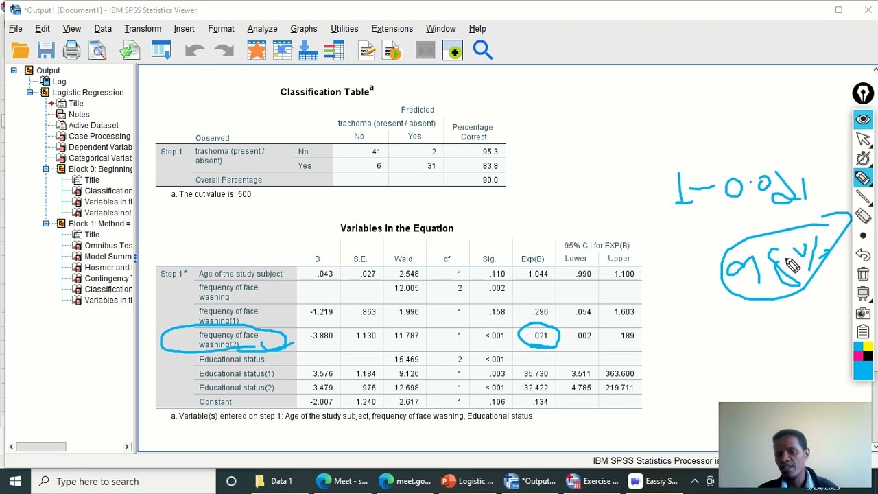 Multiple logistic regression Using SPSS