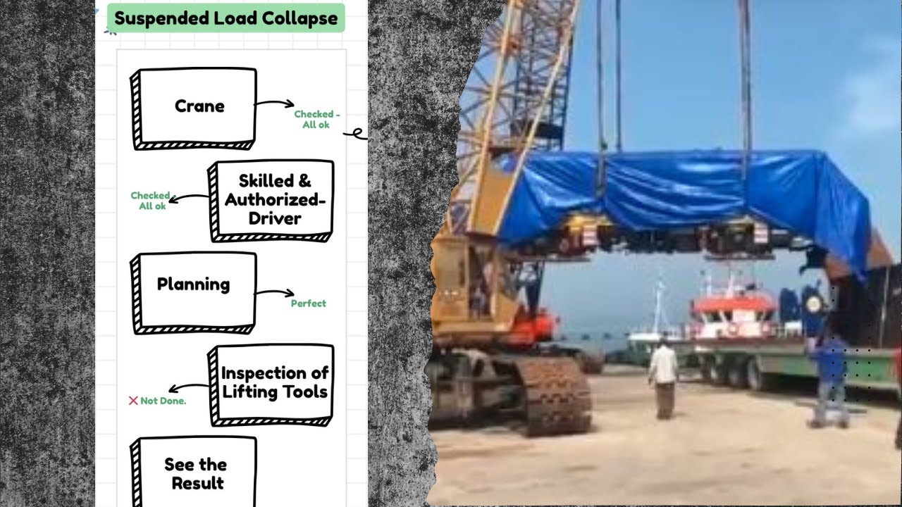 What Went Wrong? | Suspended Load Collapse Caught on Camera,#hse #hsevideo #safety