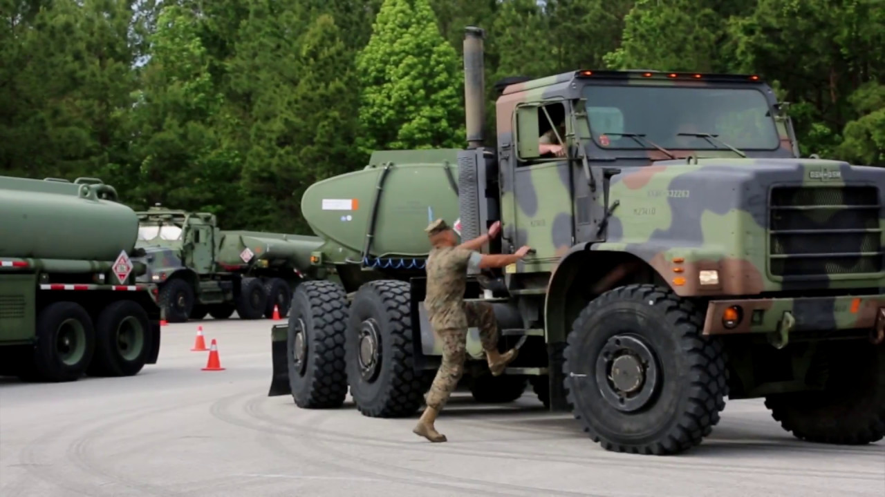 II MEF Marines truck through refueler course on MCAS Cherry Point