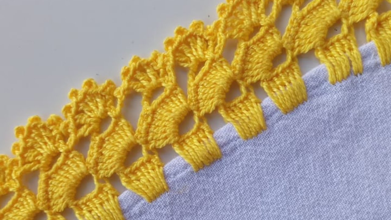 Bico de croche carreira única para pano de prato #546