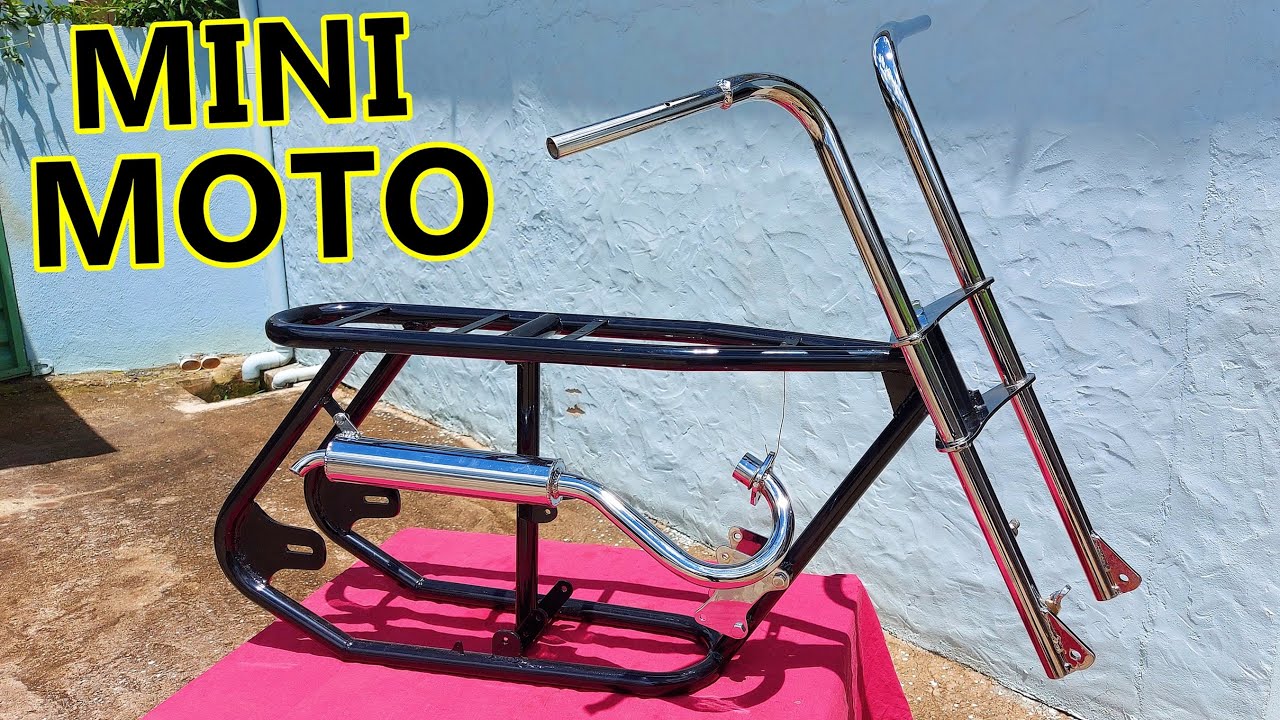 MINI MOTO SUPER PODEROSA CASEIRA - Test driving super mini bike homemade