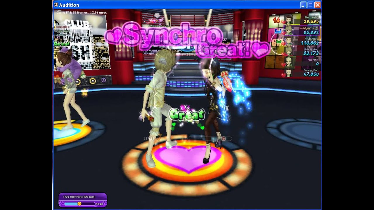 Audition Việt Nam : Club Dance II- 4 phím  - Roly Poly ( T- Ara ) 130bpm  (p.128)