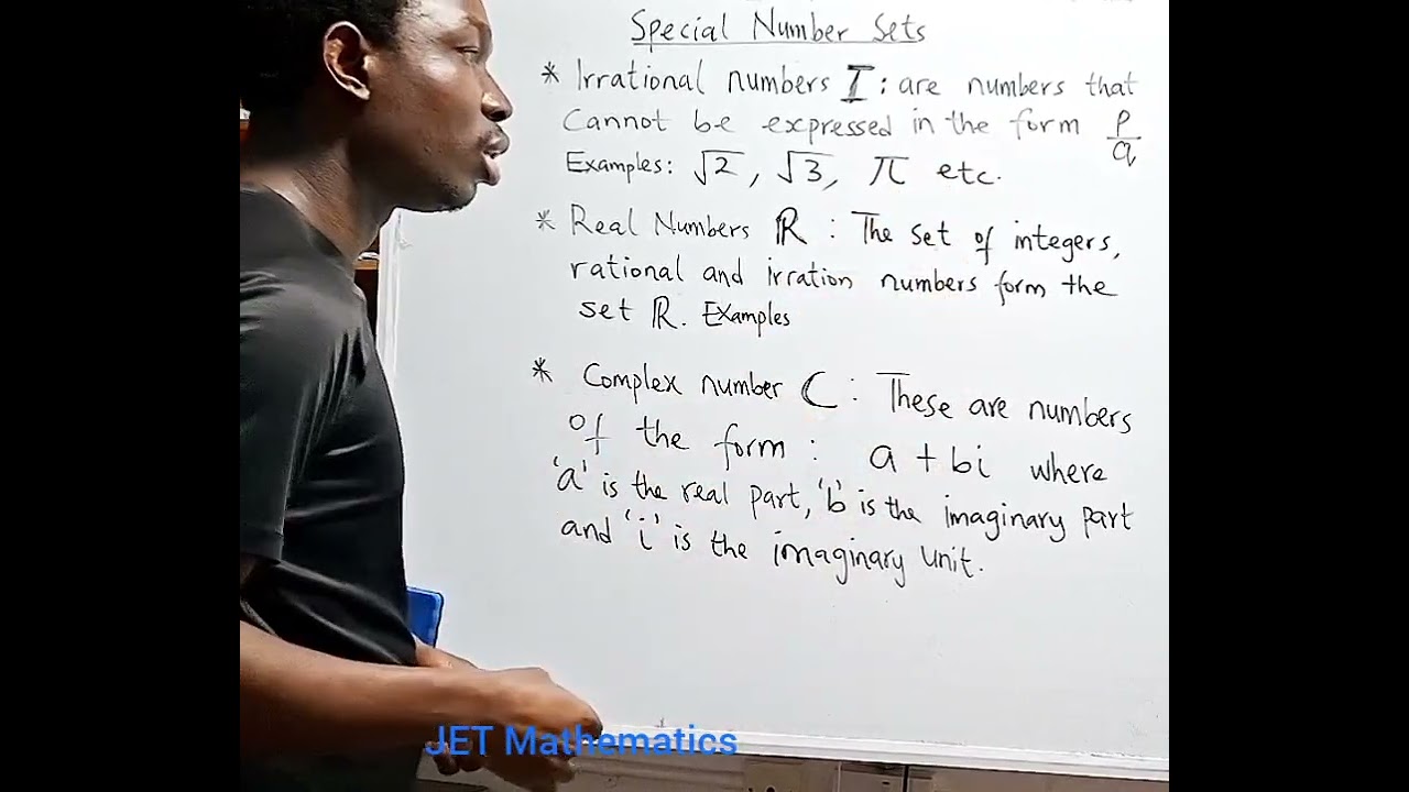 Special Number Sets 2 #mathematics #mathstutor #settheory