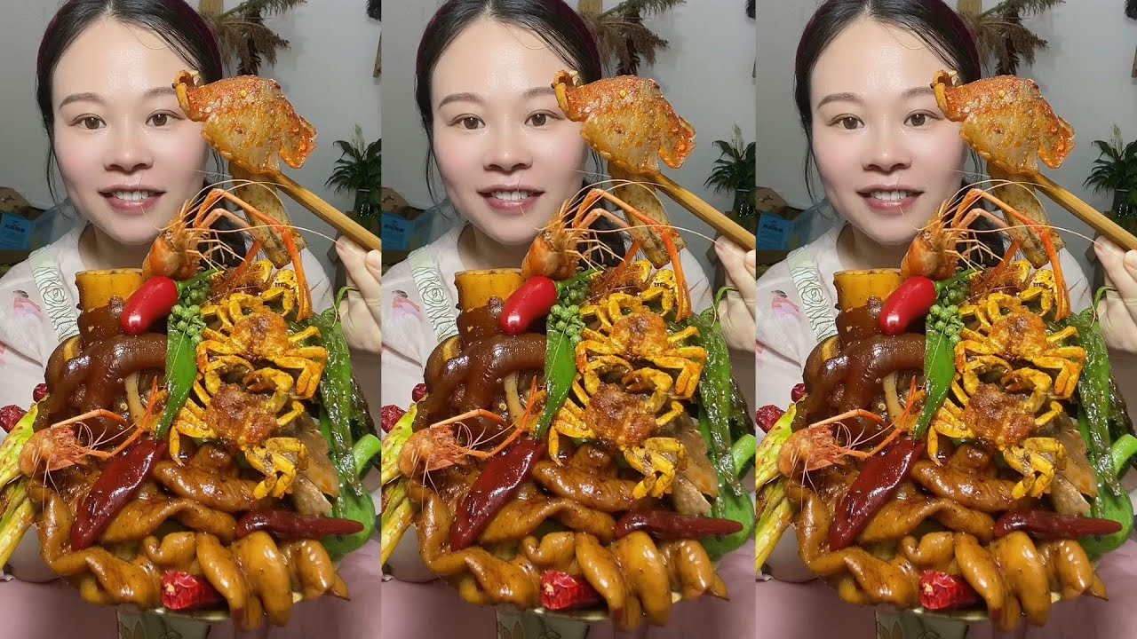 🔥 Homemade Mukbang | Braised Pork, Water Spinach, Eggs & Super Spicy Chili 🌶️ | Super delicious