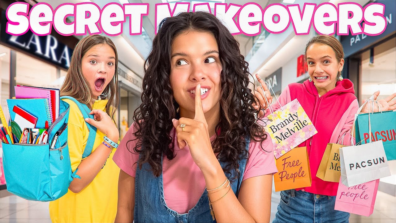 I SECRETLY Took My SiSTERS BACK To SCHOOL SHOPPiNG!! *surprise makeover!!* 