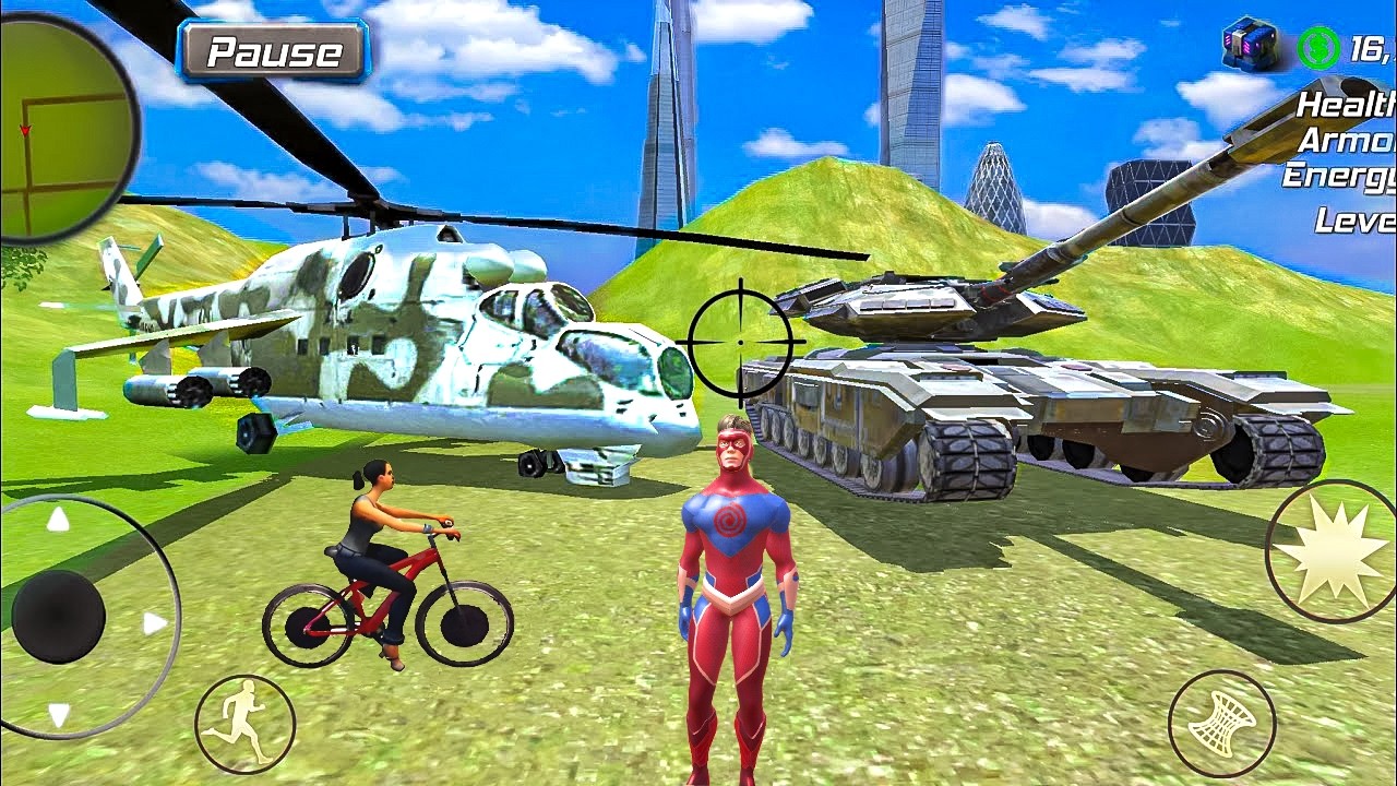 Hurricane Superhero Gangster Crime - Army Tank and Helicopter - Android Gameplay
