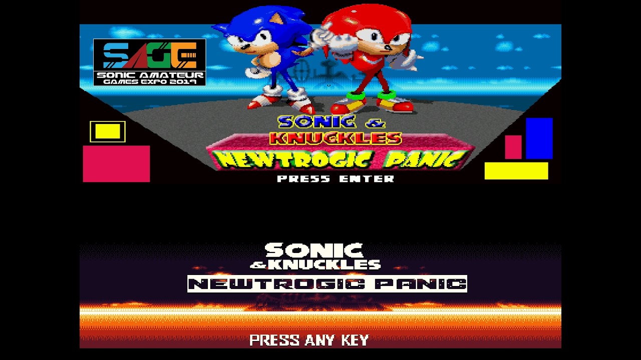 Sonic: Fan Games/Hacks 608: Sonic & Knuckles: Newtrogic Panic (SAGE2019)