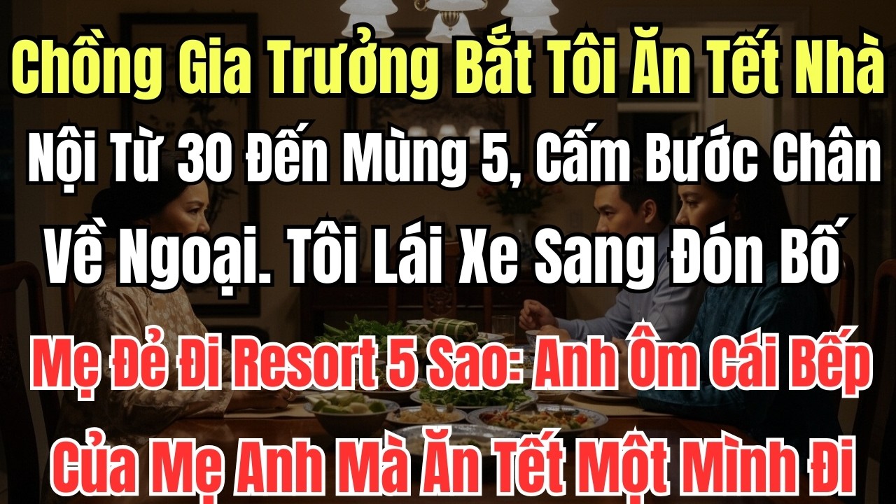 Chồng Gia Trưởng Bắt Tôi Ăn Tết Nhà Nội Từ 30 Đến Mùng 5, Cấm Bước Chân Về Ngoại. Tôi Lái Xe