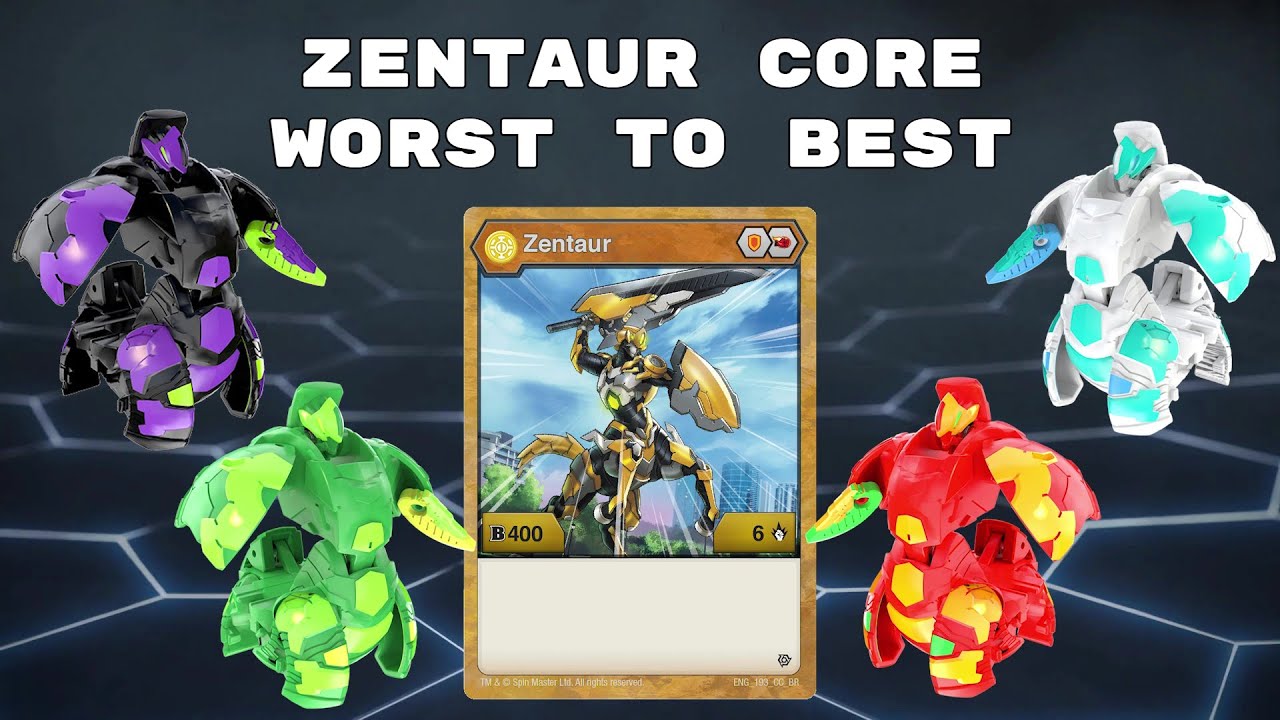 RANKING EACH ZENTAUR CORE FROM WORST TO BEST 🔴 Bakugan Battle Planet Top 5 List
