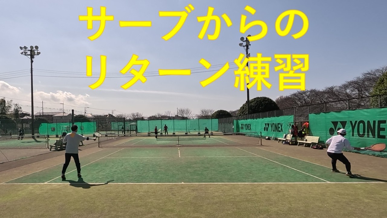 サーブからのリターン練習