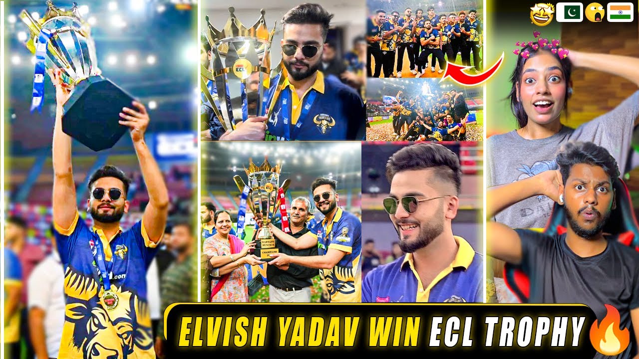 Reaction on Elvish Yadav ECL Winning edits 🔥 |  Elvish yadav win Trophy 😱🔥