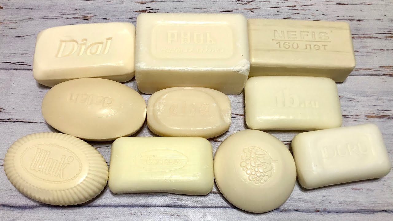 ASMR Soap/ cutting dry white soap/ резка белого сухого мыла