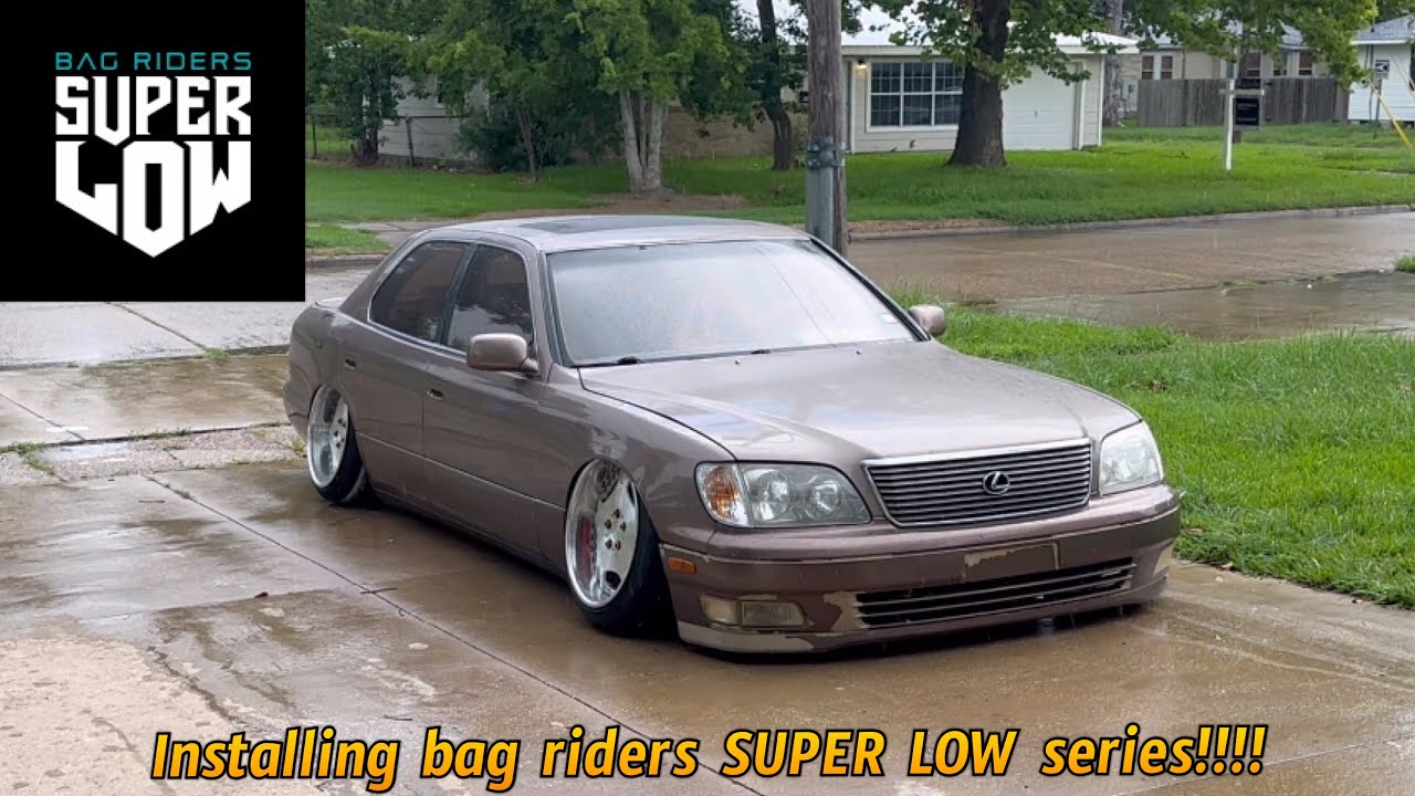 INSTALLING BAGRIDERS SUPER LOW BAGS ON MY LS400!!