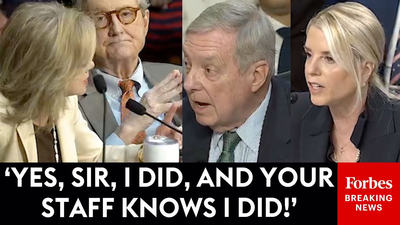 BREAKING NEWS: Sparks Fly As Durbin Grills Pam Bondi Over Epstein Logs—Then Blackburn Calls Him Out
