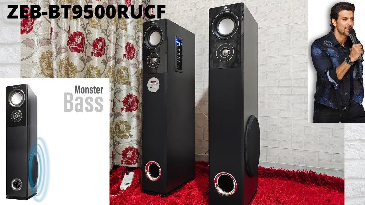 Zebronics 9500 tower speaker | Karaoke | BT | FM | AUX | MOB 9650722798  TulipSmile.com | bluetooth
