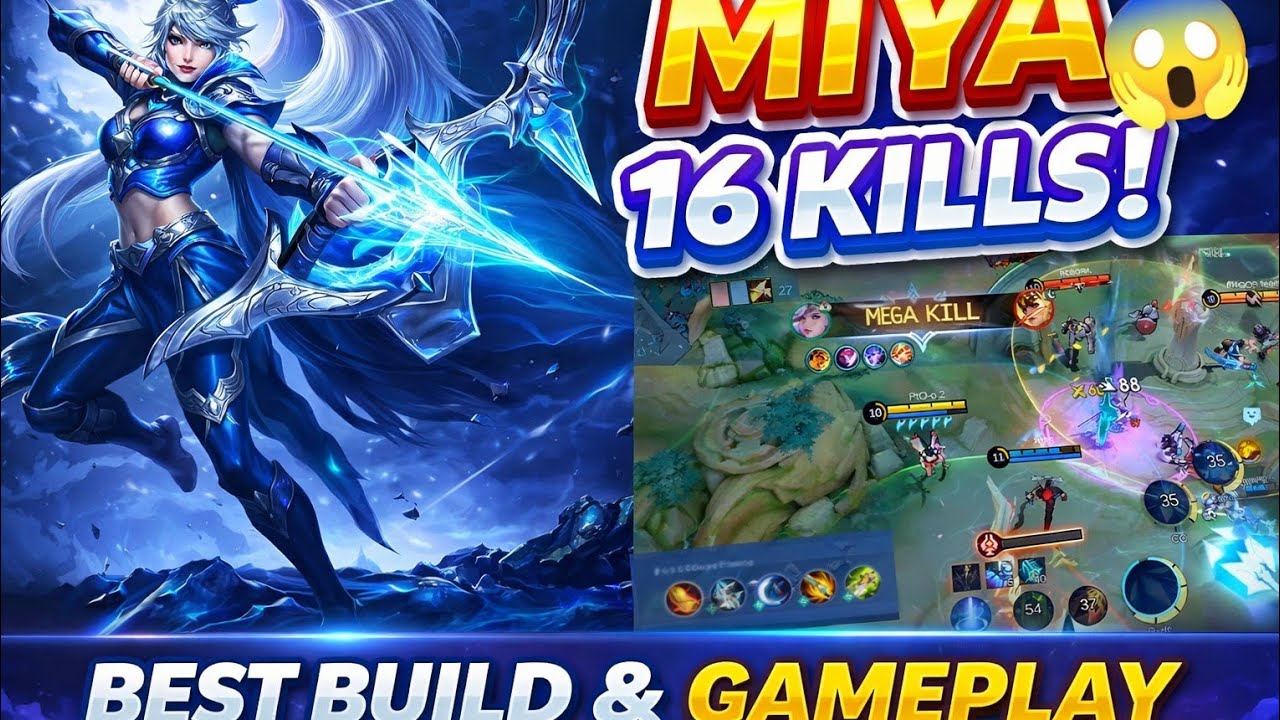 16 KILLS! 🏹 Miya NEW 1-HIT Build & Emblem 2026 (100% Broken Damage)