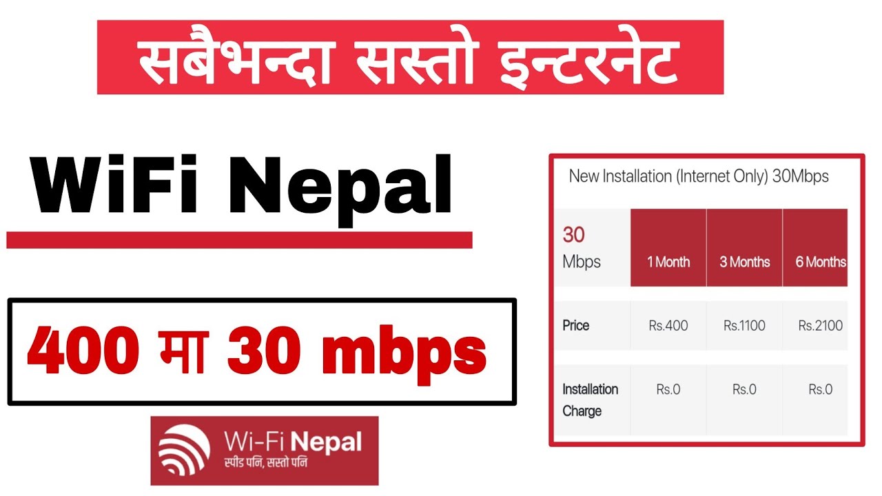 cheapest internet service in nepal | wifi nepal launched in nepal