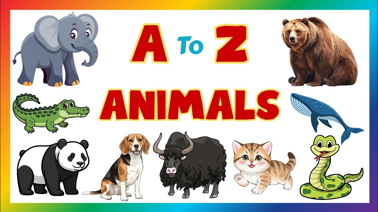 A to Z Animal Names | Fun Learning for Kids & Toddlers #animals  #kids