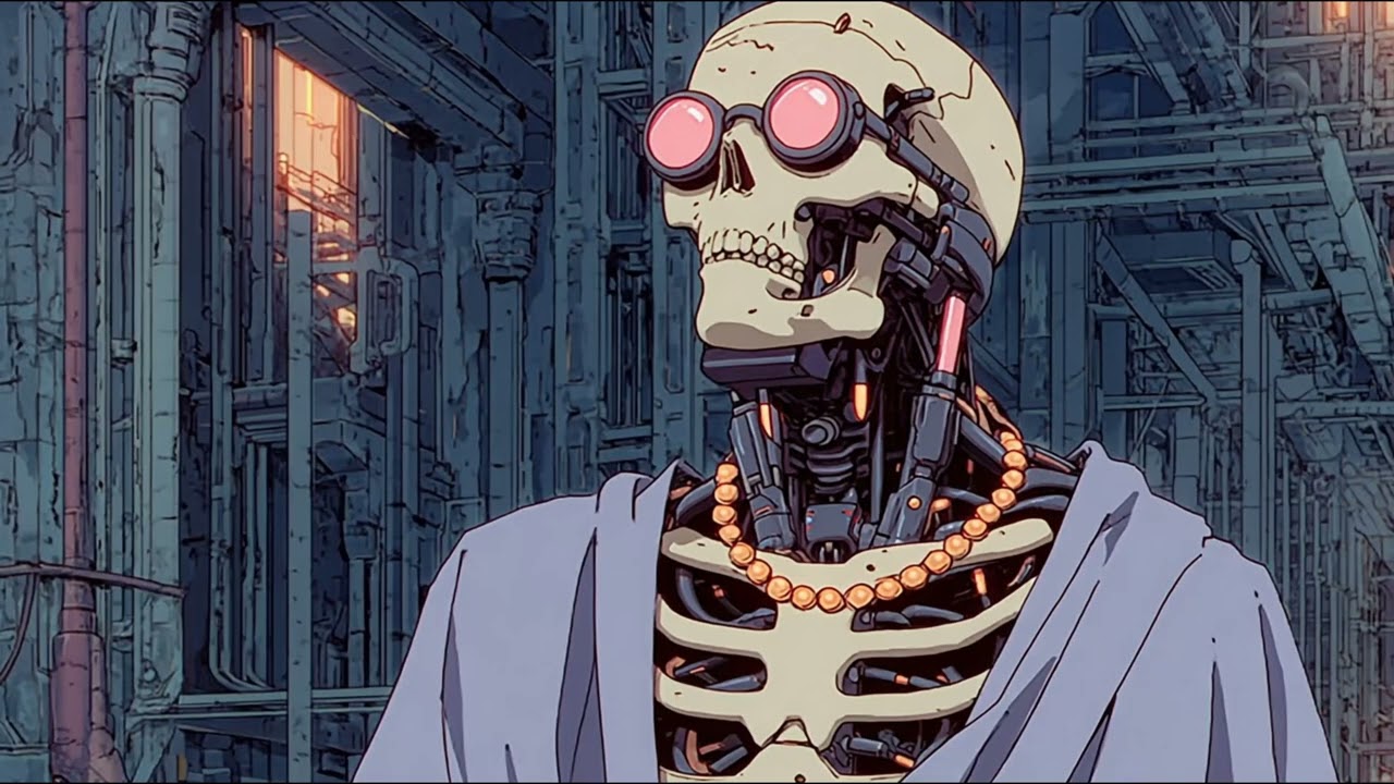 Chrome Afterlife : The Neon Monk of Tomorrow