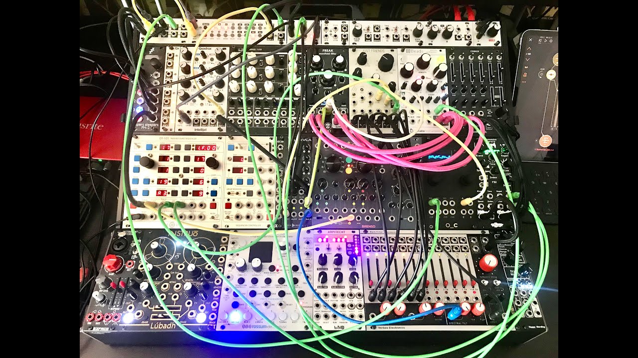 Racketsport // Eurorack // ER-101, Bark Filter, Just Friends, Brenso, Desmodus Versio, Patterning 2