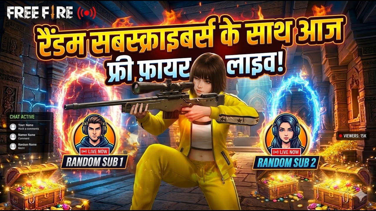 सब्सक्राइबर्स  Only 🤔 FREE FIRE LIVE: Playing With Random Subs!