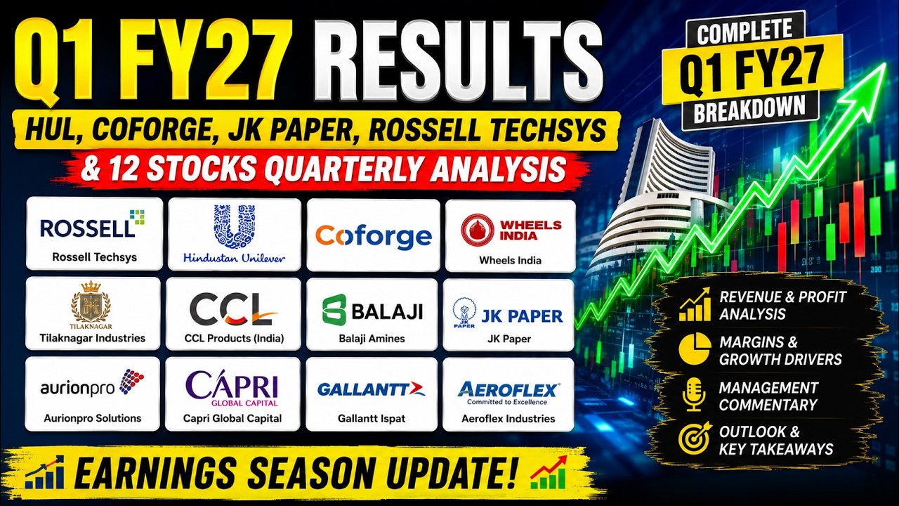 Q1 FY27 Results: HUL, Coforge, JK Paper, Rossell Techsys & 12 Stocks Quarterly Analysis