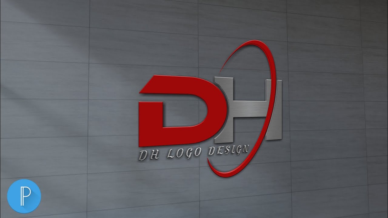 Professional logo ''DH'' design on android mobile, Pixellab tutorial [ASRAFUL ART]