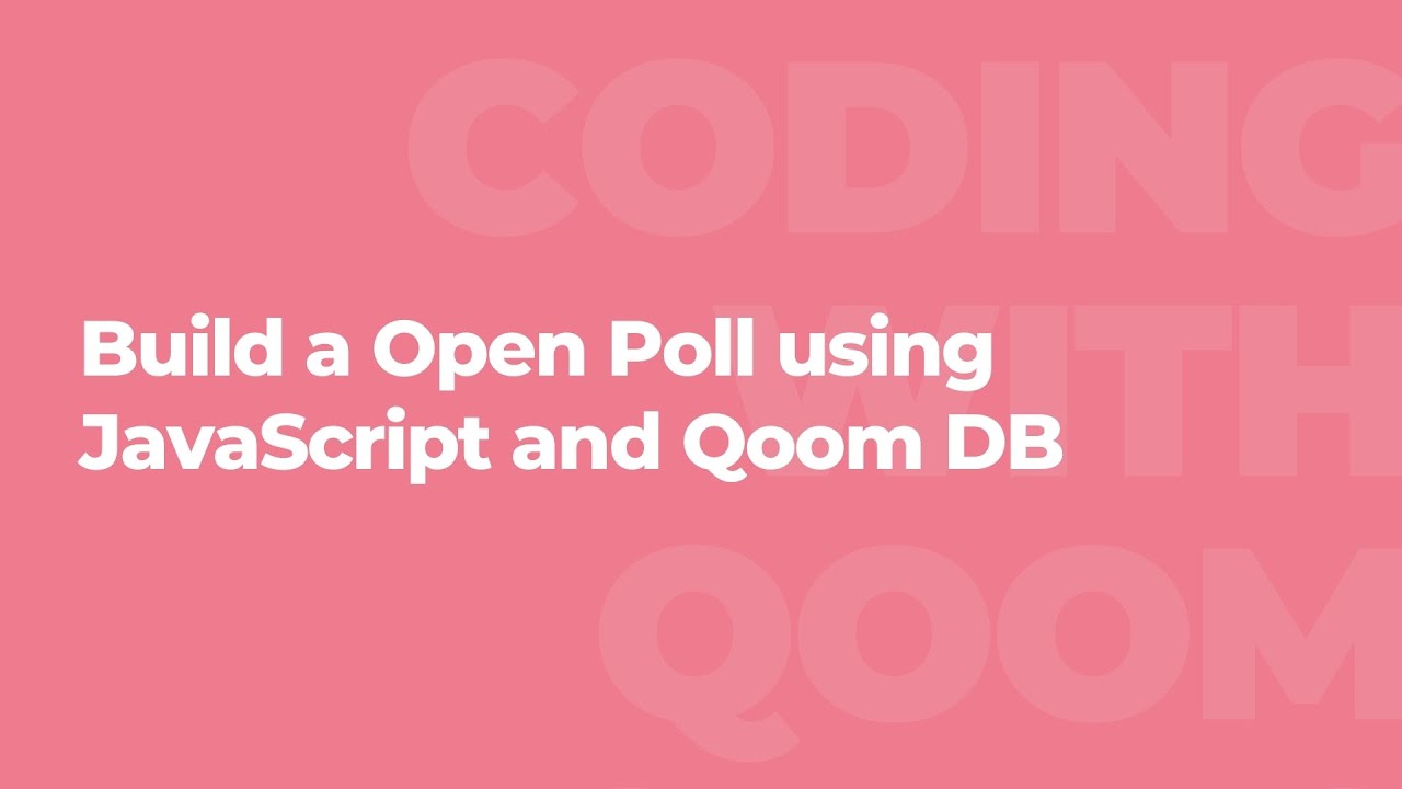 How to create an online poll with JavaScript and database - 1. Intro