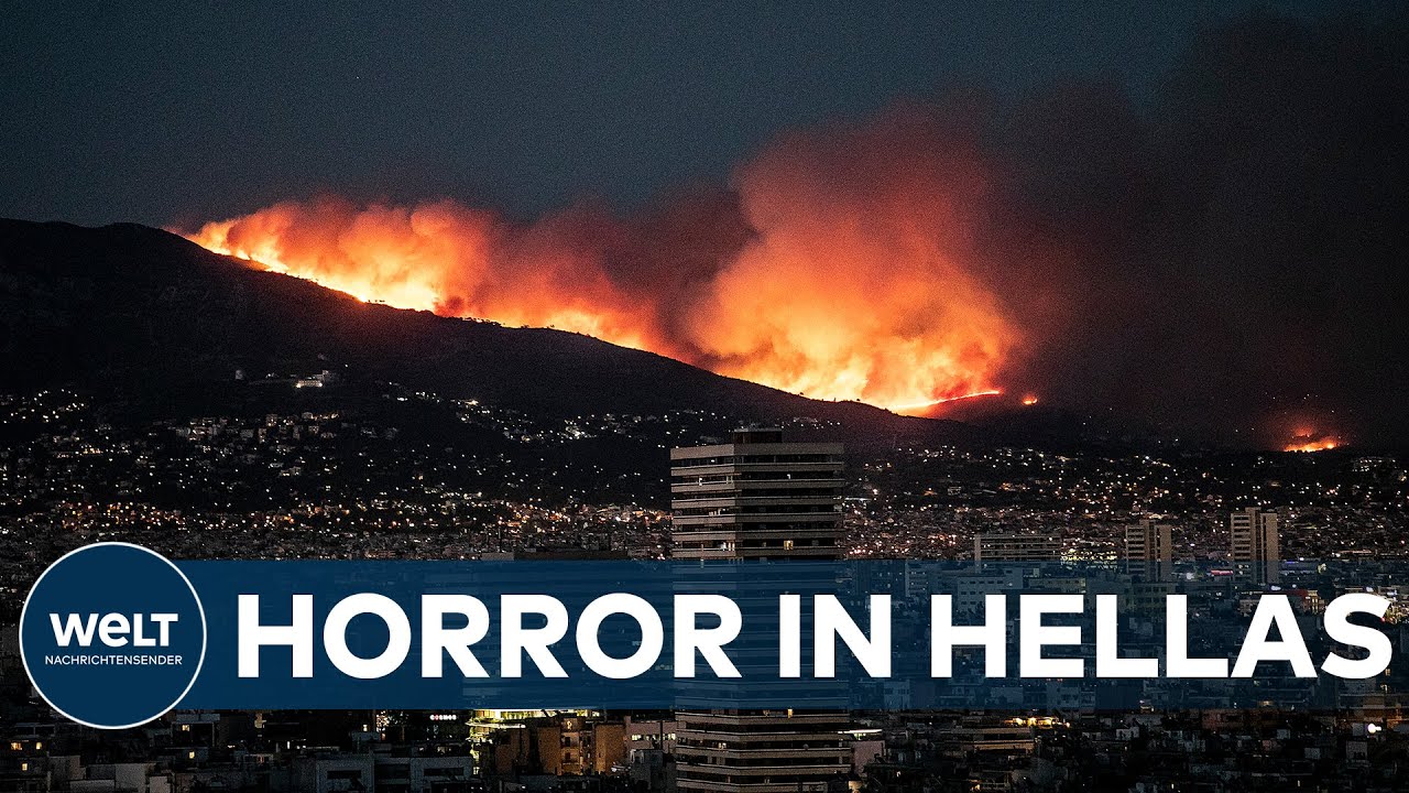 FEUERSBRUNST: Riesenfeuer im Nordosten Athens tobt weiter - zwölf Verletzte