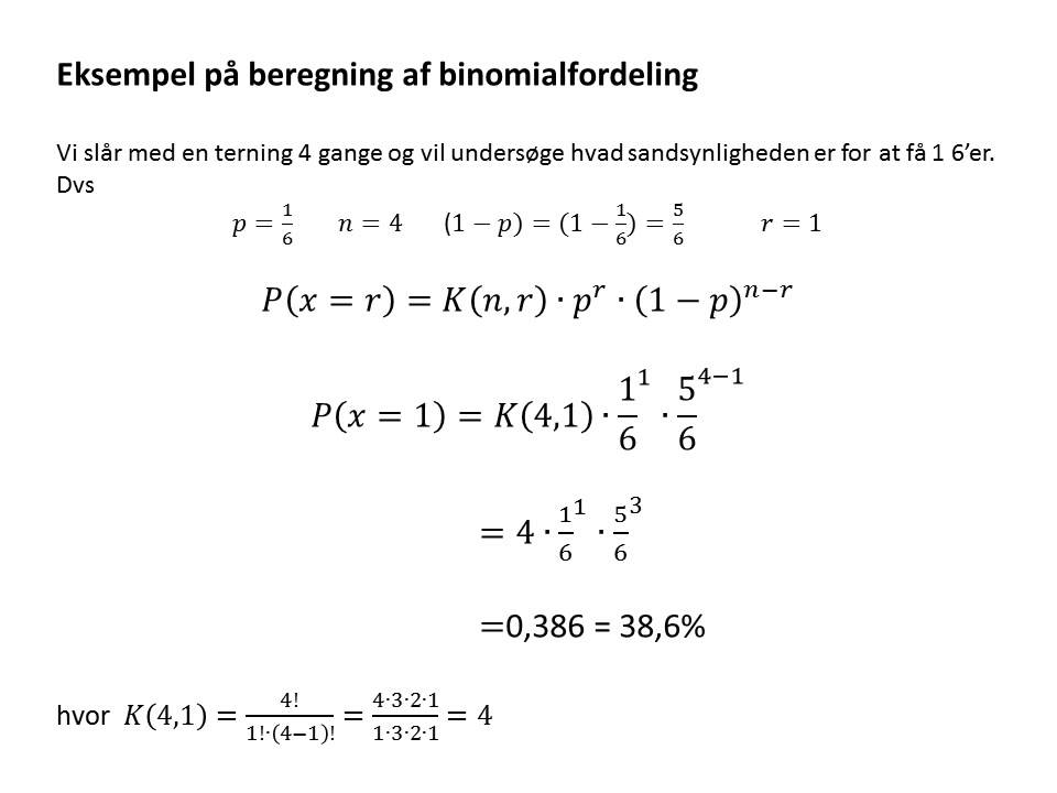 binomialfordeling og test
