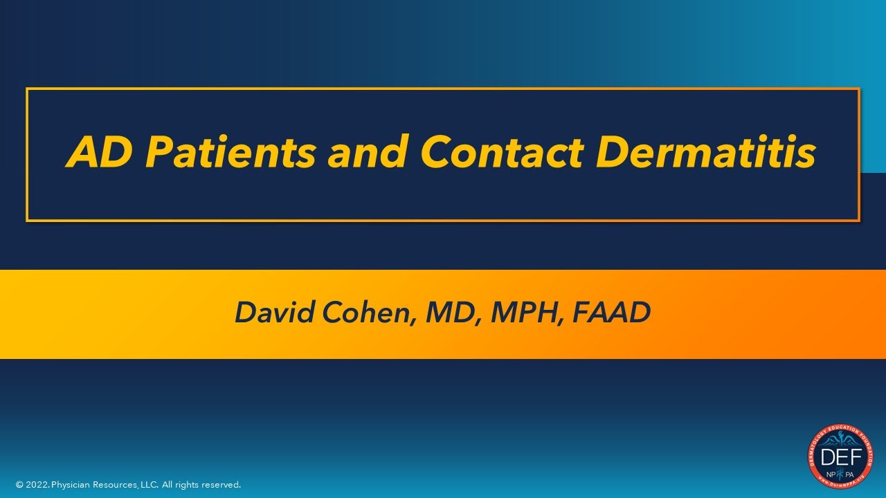 AD Patients and Contact Dermatitis