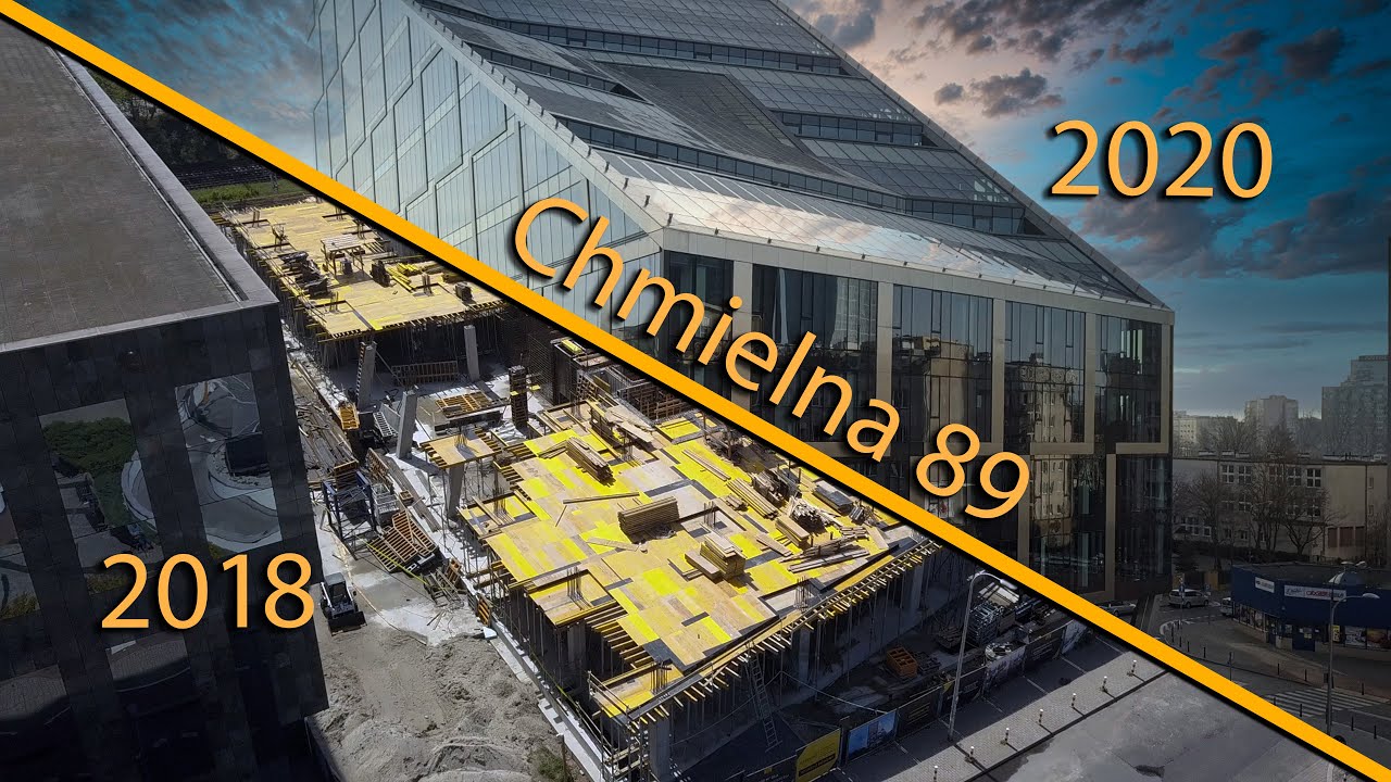 Etapy budowy biurowca Chmielna 89