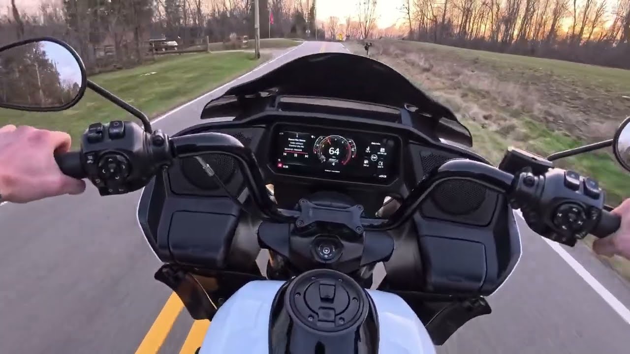 Taking the Road Glide out for an evening stroll