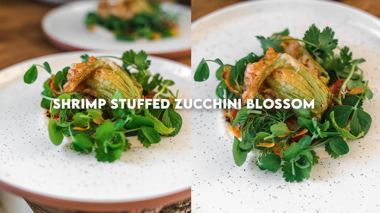 How To Make Shrimp Stuffed Zucchini Blossom At Home w/ Chef Duyen Ha