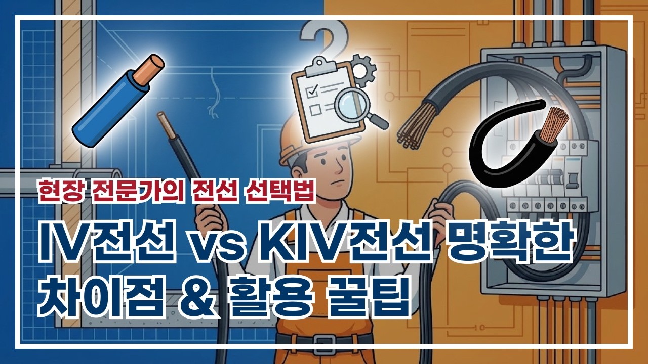 전기 공사 초보 필수 시청! 딱딱한 IV vs 부드러운 KIV 전선, 언제 써야 할까?