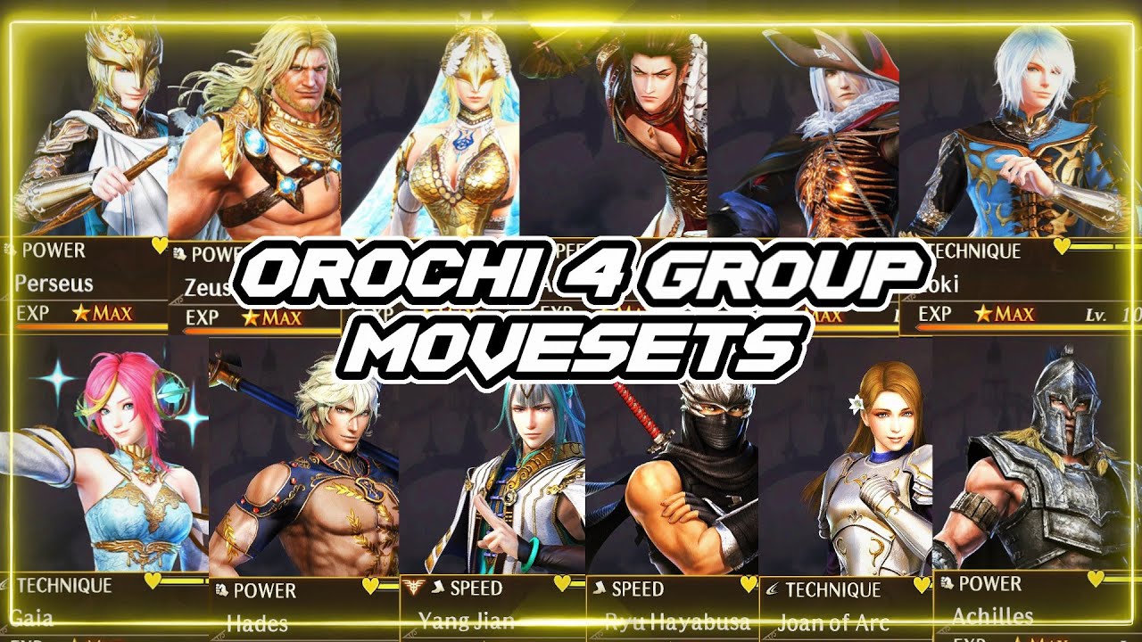 Warriors Orochi 4 Ultimate - All Group Orochi 4 Characters Moveset