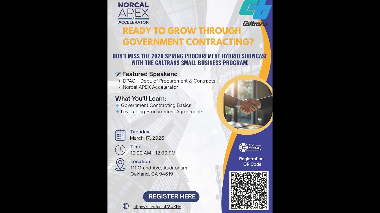 Caltrans D4 Small Business Program: Spring 2026 Procurement Showcase