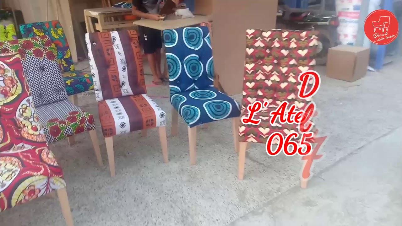 Chaises restaurant style Africain tissu Wax