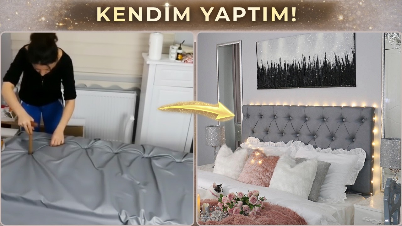 CHESTER KAPİTONE YATAK BAŞLIĞI DÖŞEMESİ NASIL YAPILIR? Kendin Yap DIY | Açelya Damdelen