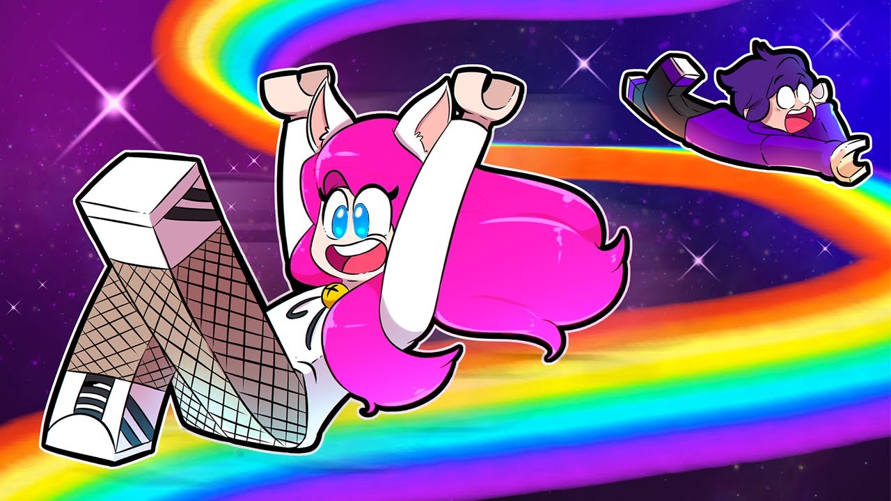DESLIZANDO EM UM DROPPER ARCO-IRIS GIGANTE INFINITO NO ROBLOX ! 🌈