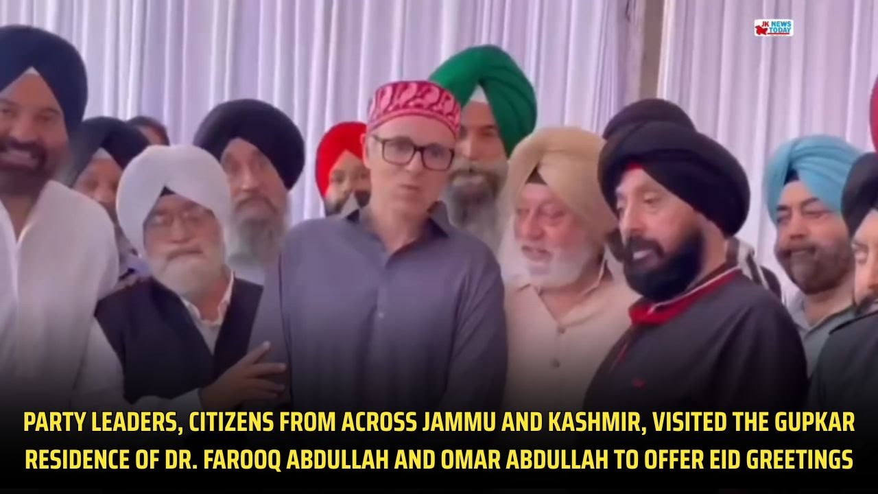 party leaders, citizens from across Jammu and Kashmir, visited the Gupkar residence