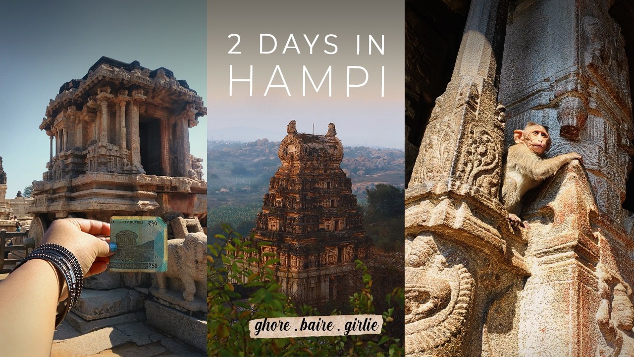 2 days in Hampi | Hampi Travel Vlog | Stone Chariot, Temples & Food