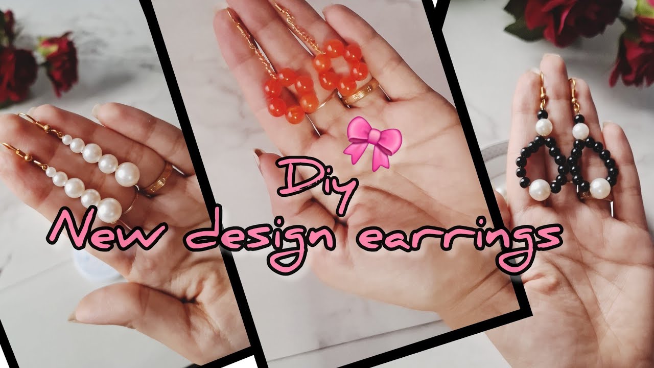 Diy✨️ new design pearl earrings making at home✨️🌸Diy pearl earrings♥️#diy #trending #viralvideo #yt