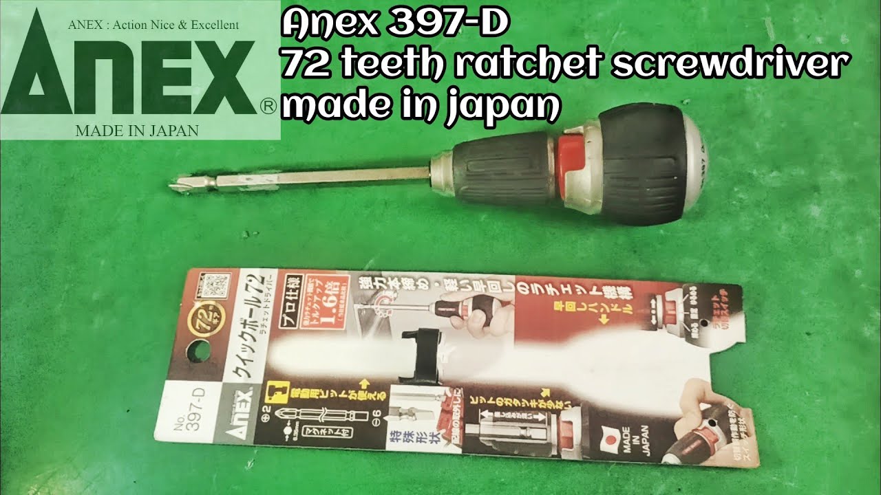 🧰ANEX 497-D 72 teeth ratchet screwdriver | tool obeng ratchet ballgrip kuat 25 N.m halus ergonomis