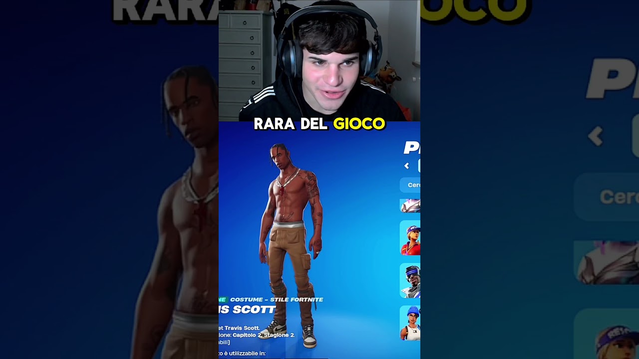 E voi ce l' avete la skin pi&ugrave; rara del gioco di fortnite? #fortnite #battleroyale #travisscott #live