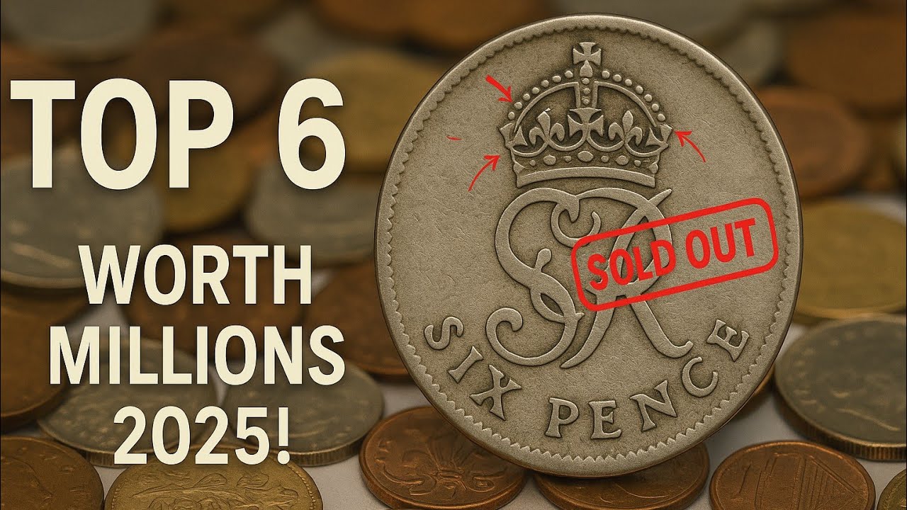 Top 6 Rarest UK Coins Worth Millions in 2025!