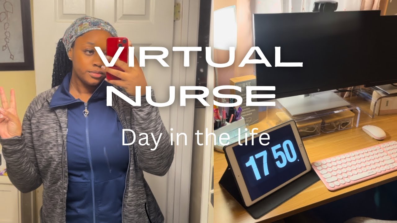 Day in the life of a inpatient virtual nurse| WFH👩🏽‍💻