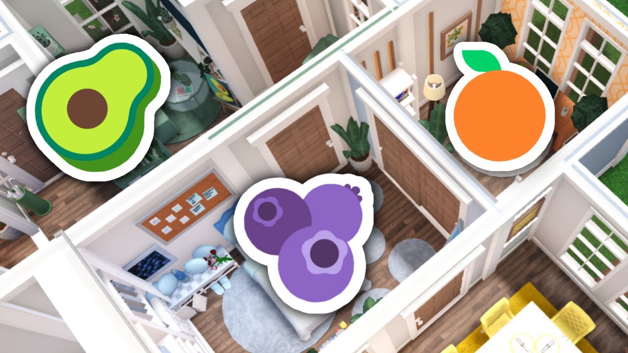 Building in Bloxburg but Each Room is a Different Fruit