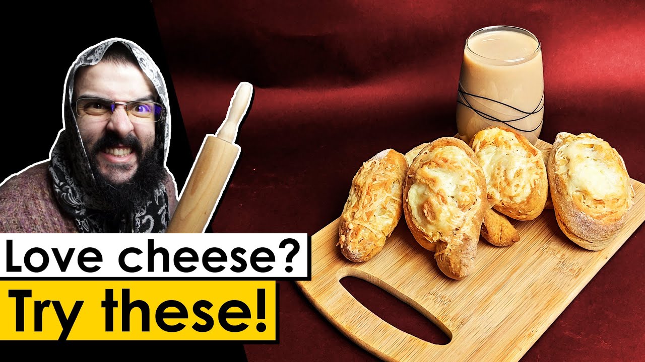 Homemade Breakfast Pastries with a lot of Cheese (quick dough, no leavening)